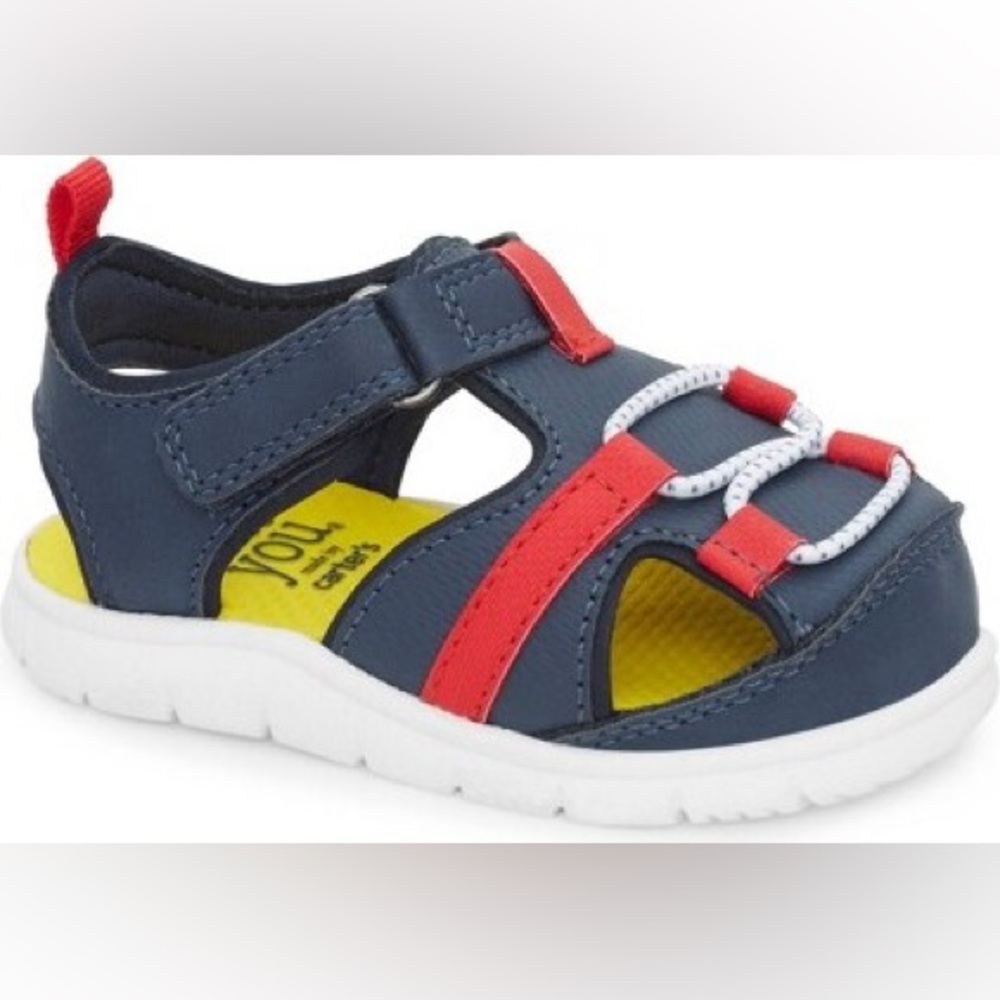 NWT Carter's Just One You® Baby Royal First Walker Sandals - Navy/Red